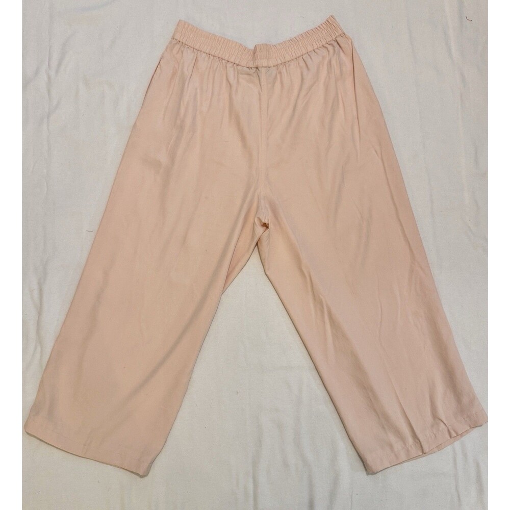 Vtg Saks Fifth Avenue 100% silk pull on high waist pocket sz 1X pink pants READ!